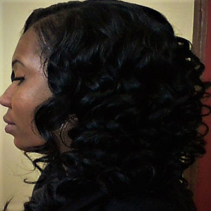 nice and curly weave hair style